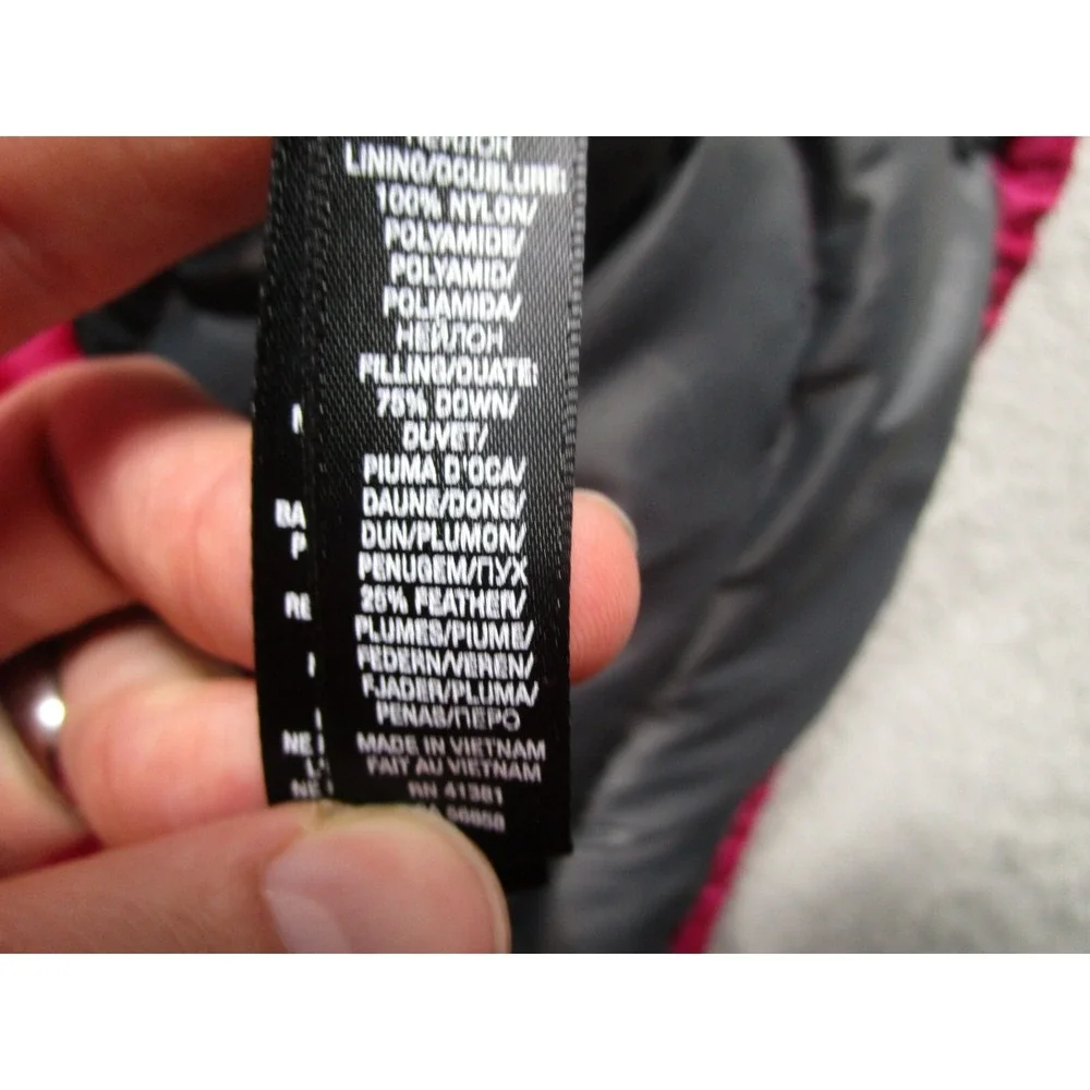 RLX Vest Girls Large Pink Down Full Zip Logo Pockets Ralph Lauren Outdoor‎